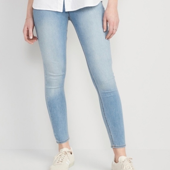 Old Navy women's size 4 super skinny WOW jeggings MEDIUM wash - Picture 3 of 8